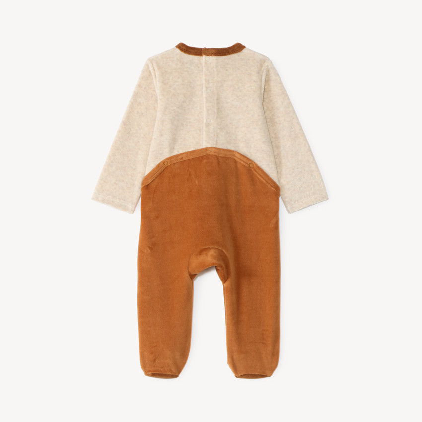 Dors-bien en velours bébé garçon ludique 