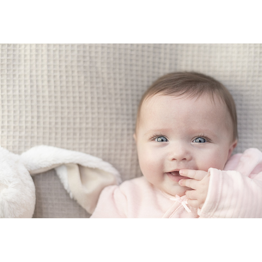 Dors-bien en velours rose pour bébé fille 