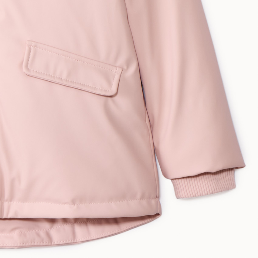Parka gomme déperlante doublée sherpa pour fille 