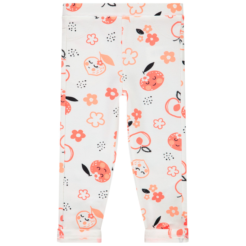 Legging imprime fruits et fleurs pour bebe fille