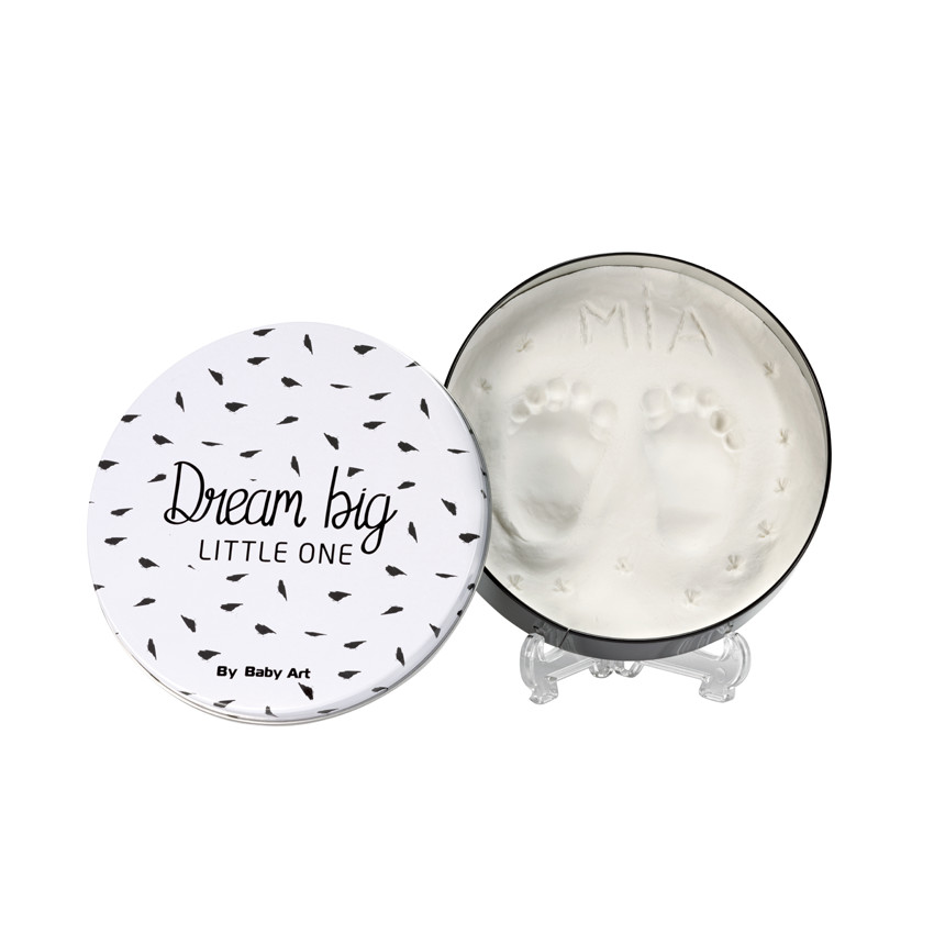 Boîte à empreinte ronde - Noir et blanc 