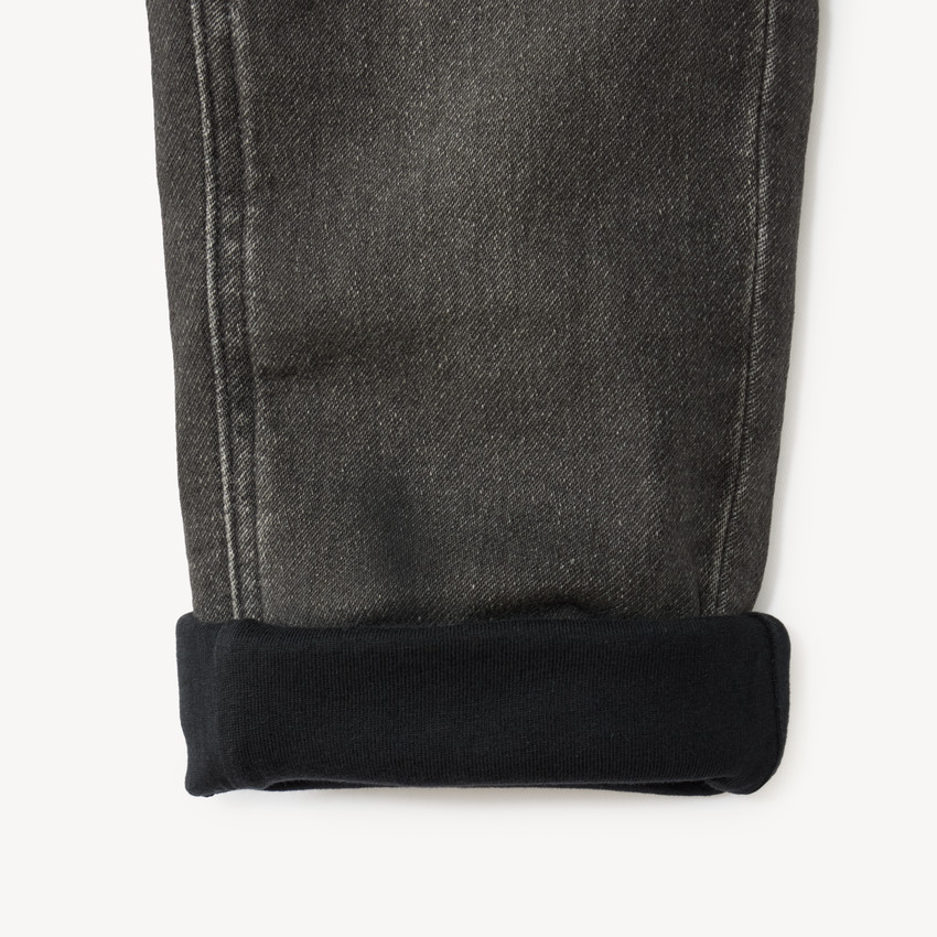 Jean droit doublé garçon effet used 