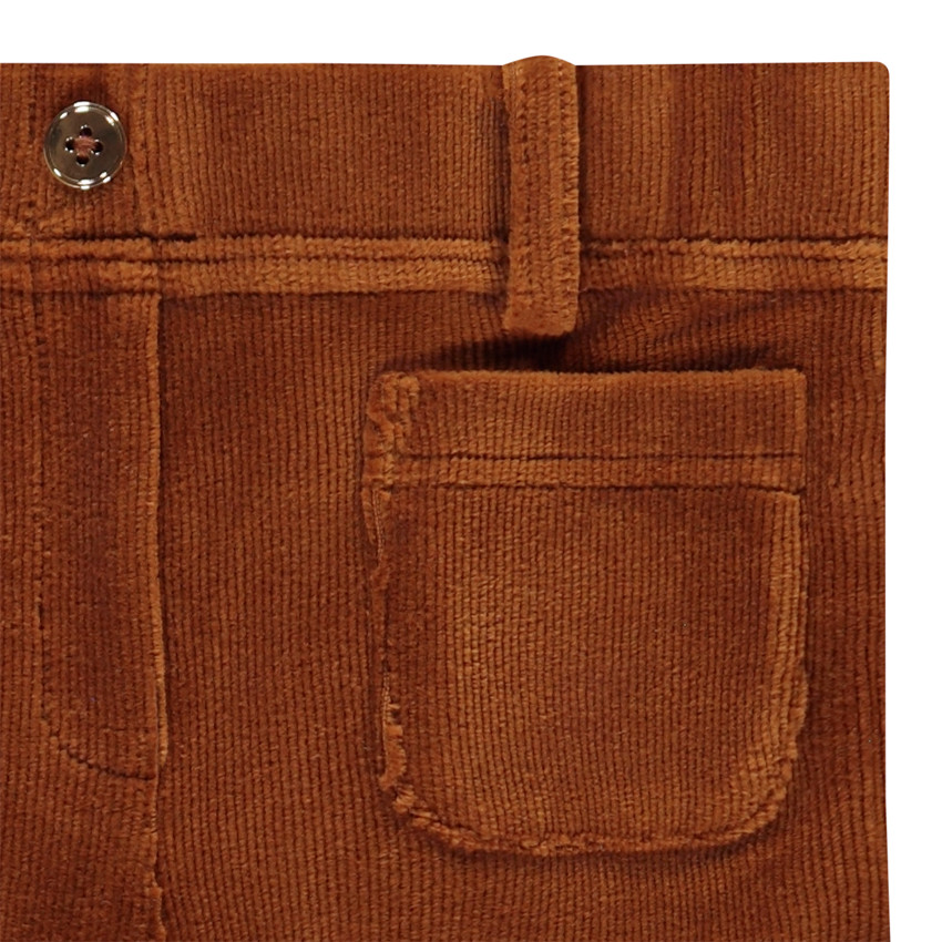 Jegging à poches en velours uni pour fille  