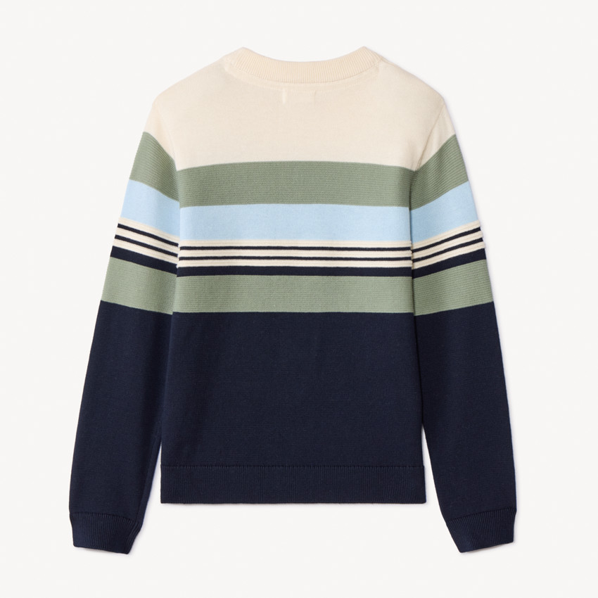 Pull en tricot fantaisie effet color block pour garçon 