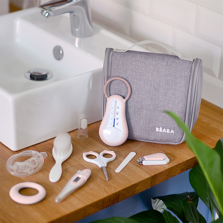 Trousse de toilette Nomade + 9 accessoires Old Pink - Gris (Béaba) - Image 4