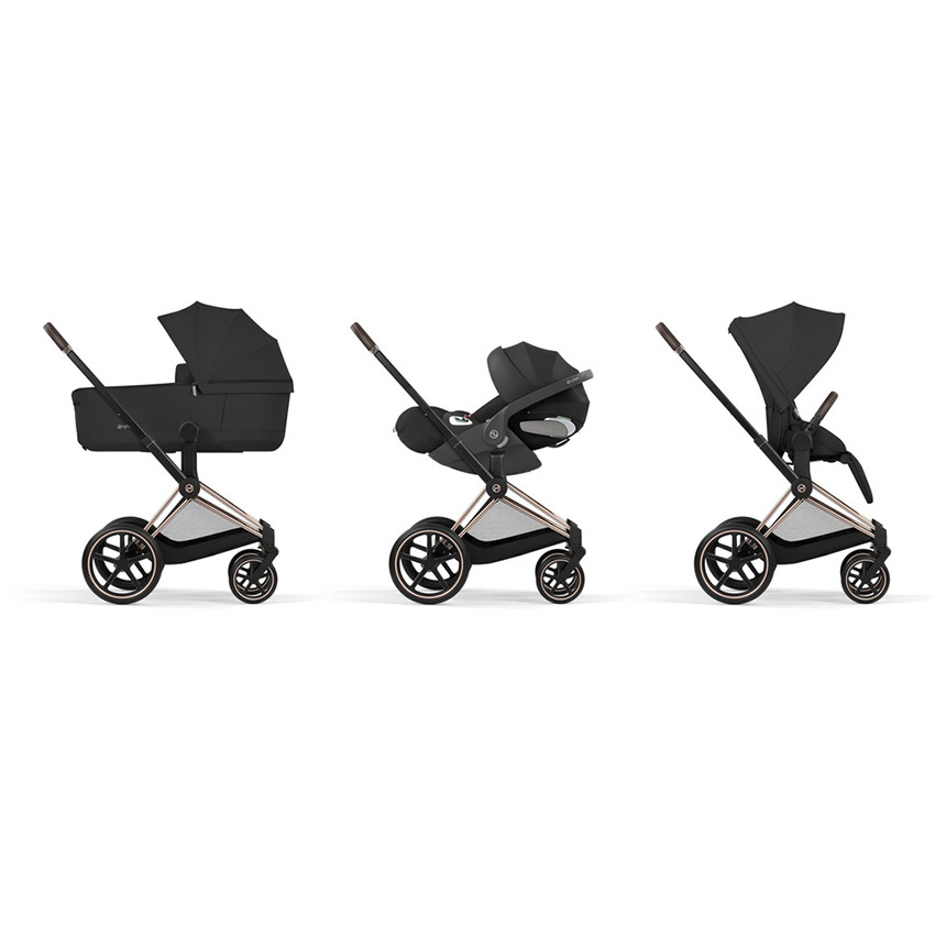 Poussette Duo Priam 2026 Rose Gold-Sepia Black 