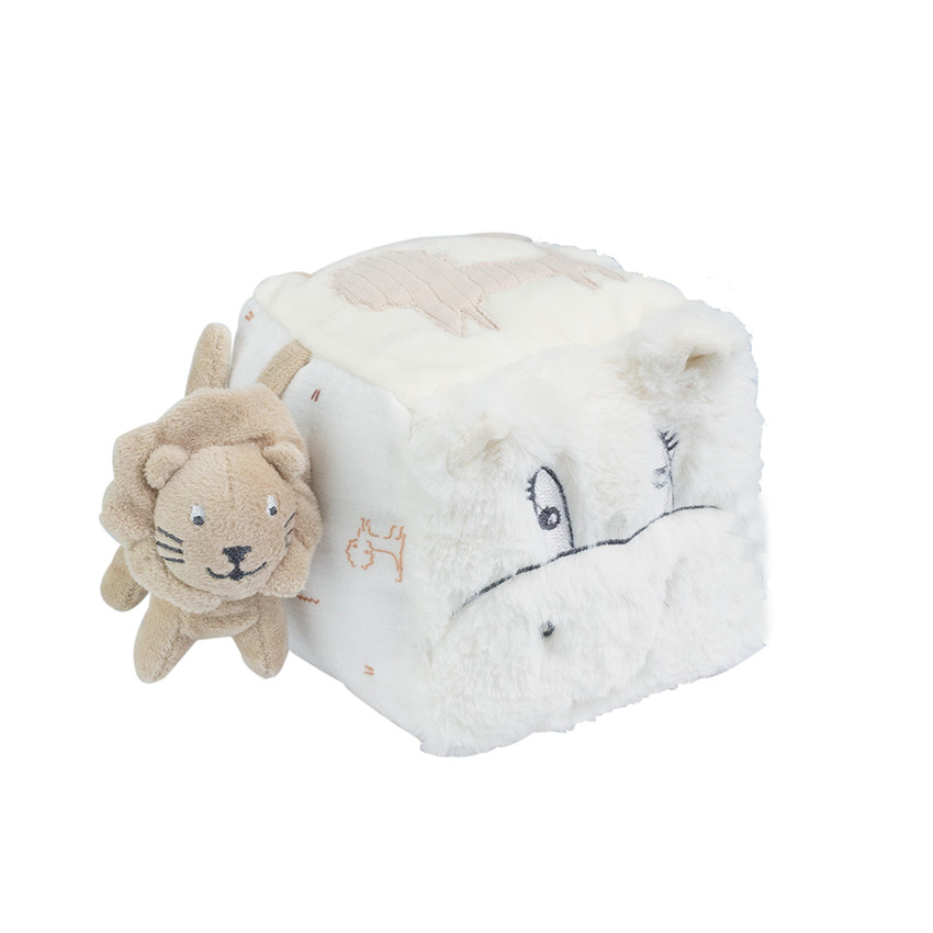 Cube d'activité bébé Tam Tam - Blanc / Sable 