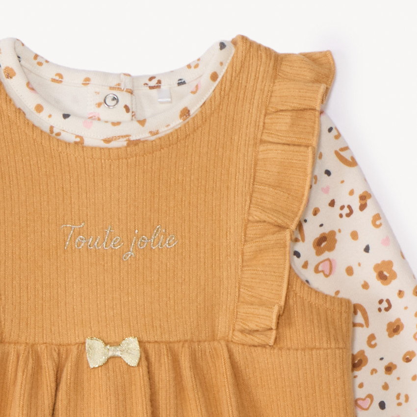 Ensemble 2 pièces motifs léopard pour bébé fille 