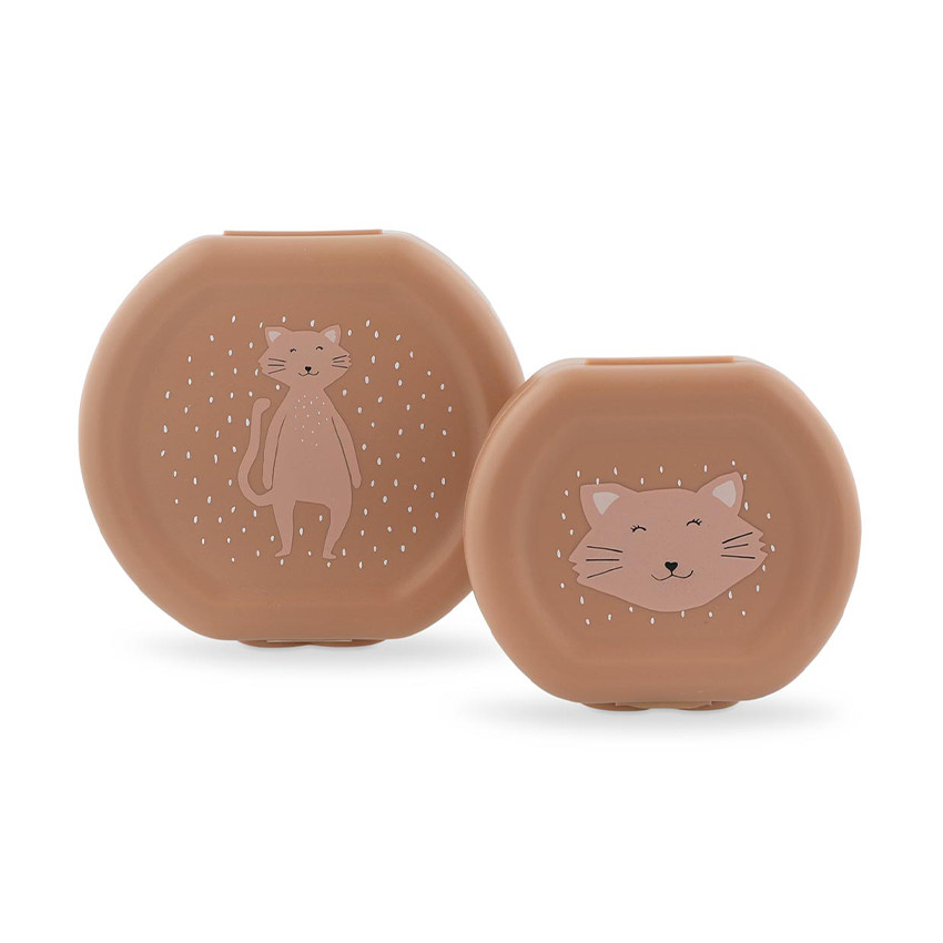 Lot de 2 lunchbox gigognes Mrs. Cat rose 
