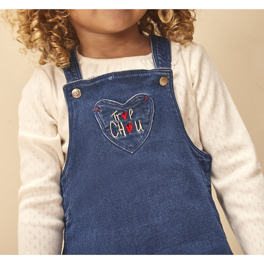T-shirt manches longues en maille pointelle pour bébé fille 