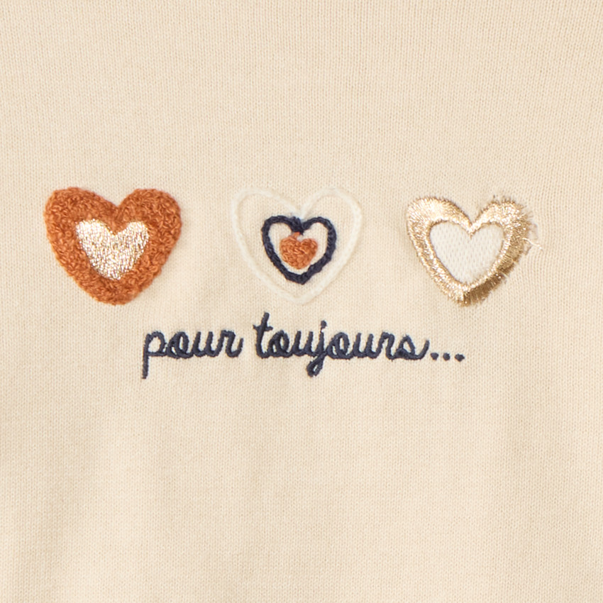 Pull en tricot à motifs brodés pour bébé fille 