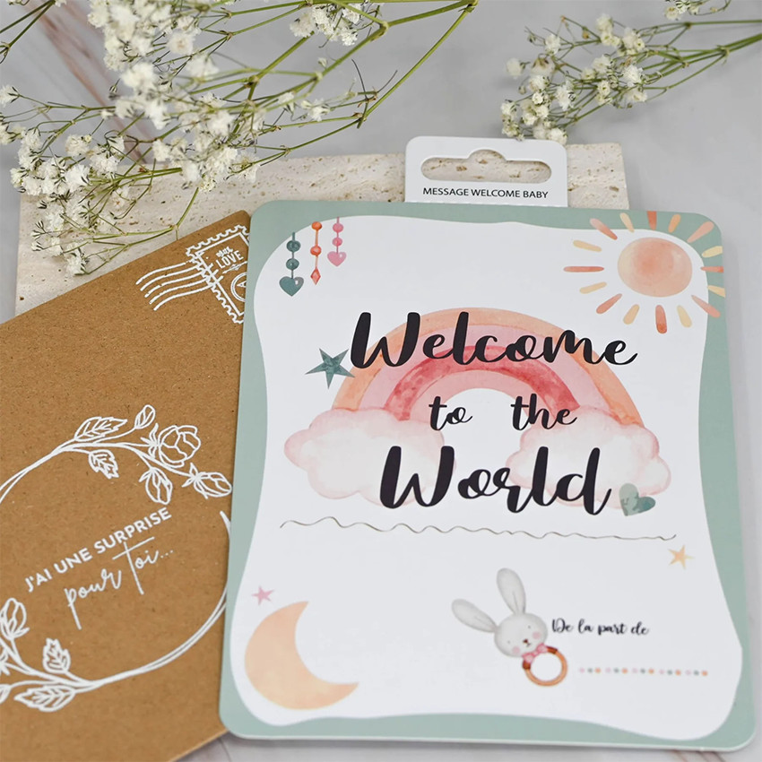 Carte à offrir "Welcome to the world" 