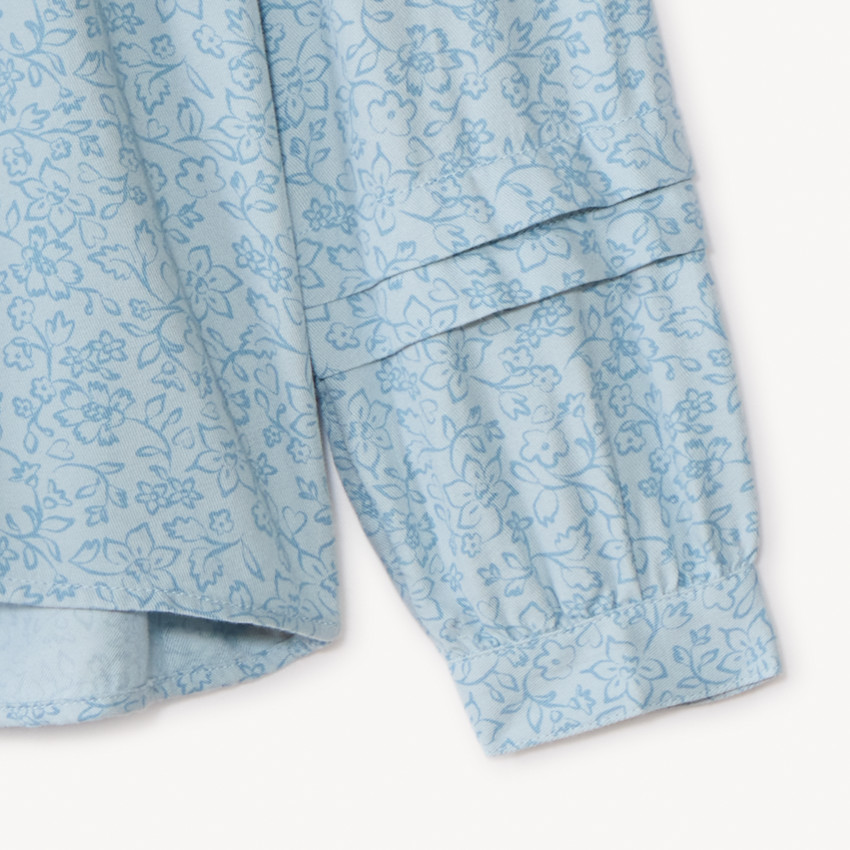 Tunique manches longues imprimé fleuri pour fille 