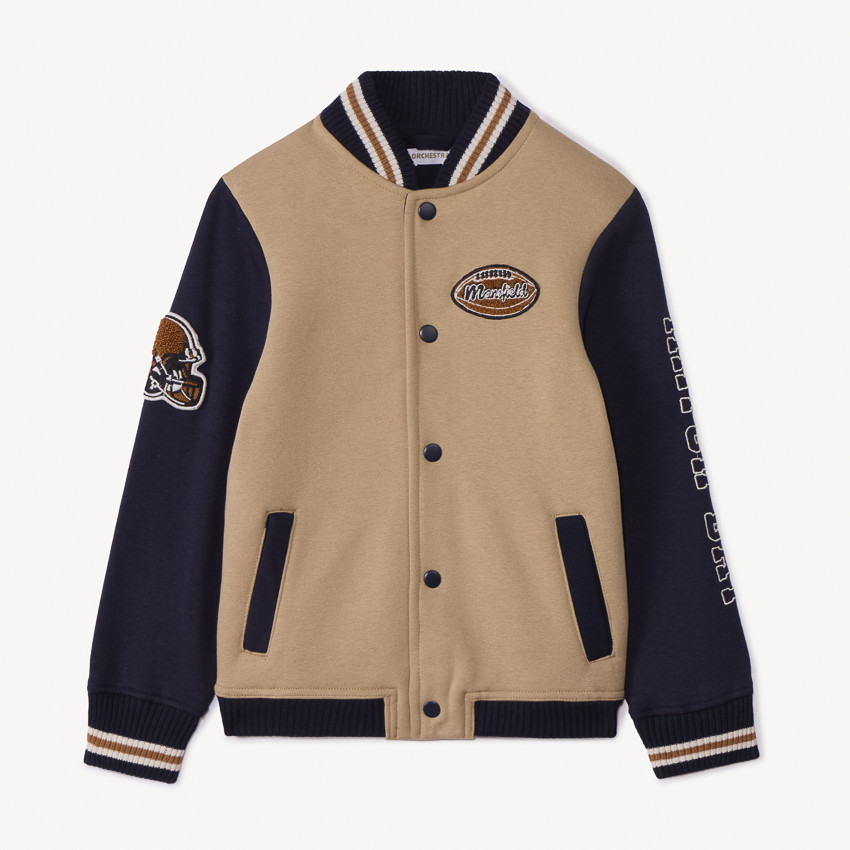 Gilet teddy en molleton motifs football US pour garçon