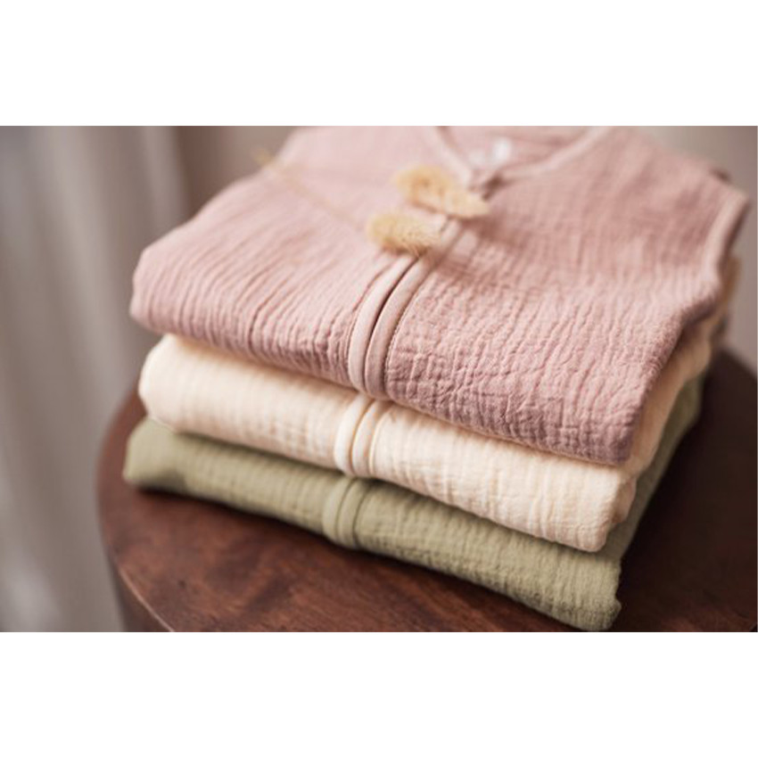 Gigoteuse sans manches 70cm gaze de coton Wild Rose 