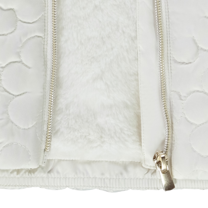 Doudoune sans manches matelassée fleurs doublure sherpa pour fille 