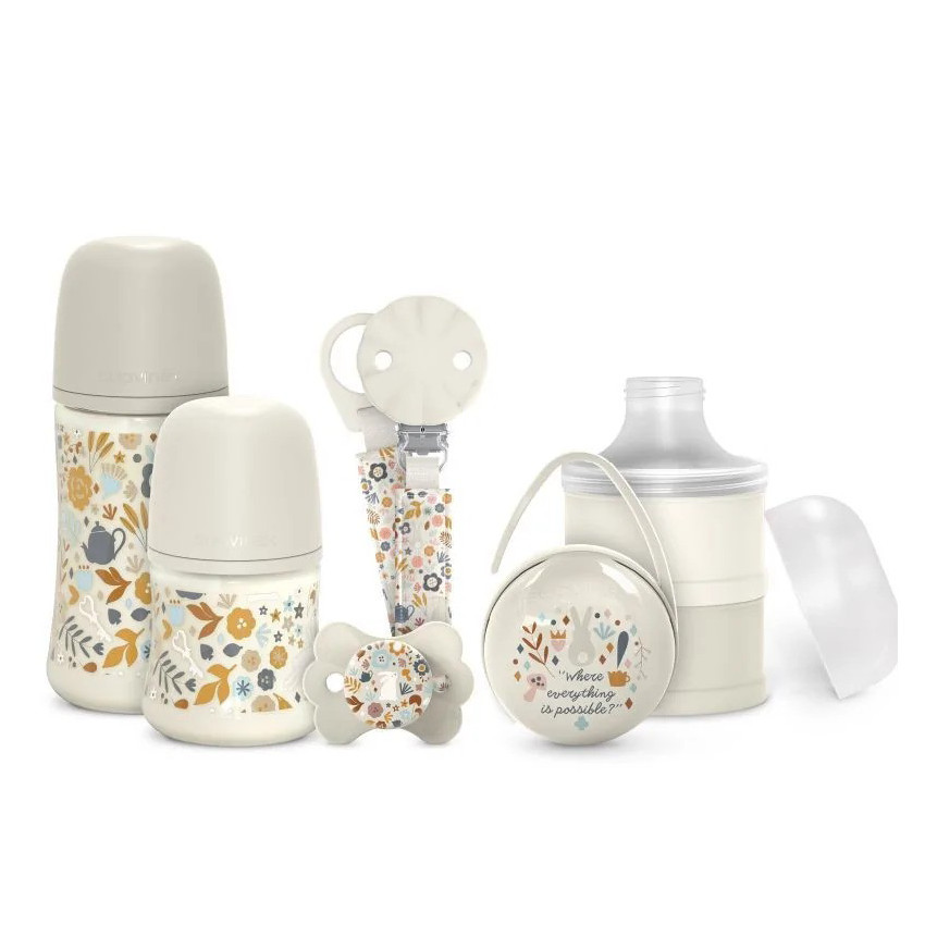 Coffret biberon Welcome Baby Wonderland Beige 
