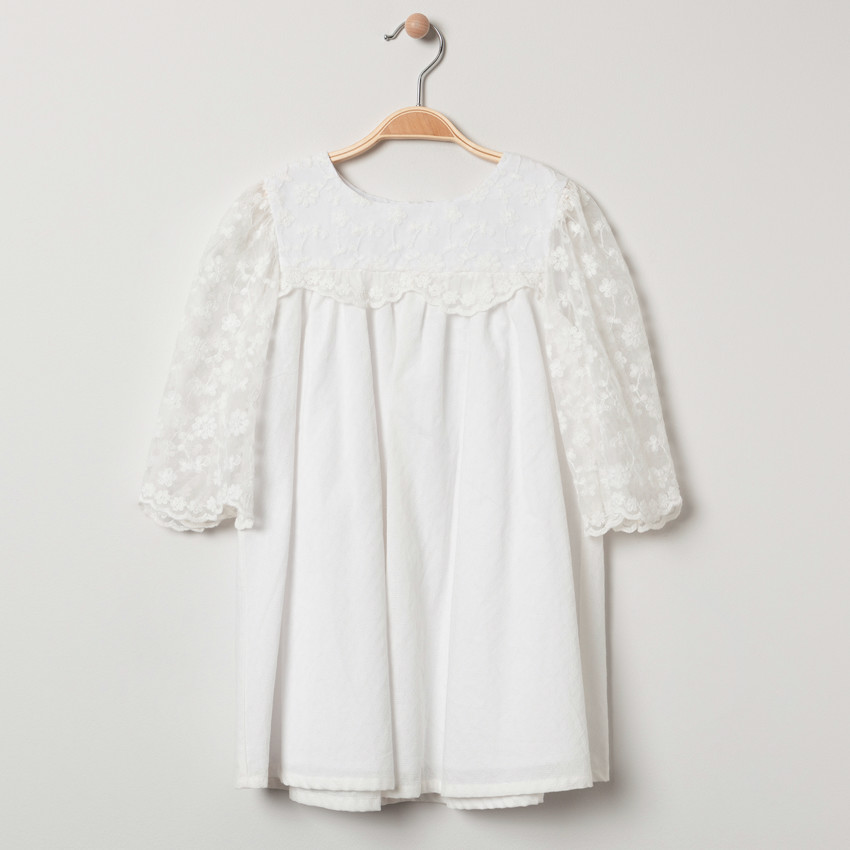 Robe de ceremonie blanche a details en tulle brode Orchestra