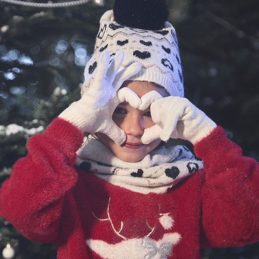 Lot de 2 paires de gants en tricot avec détails pailletés pour fille 