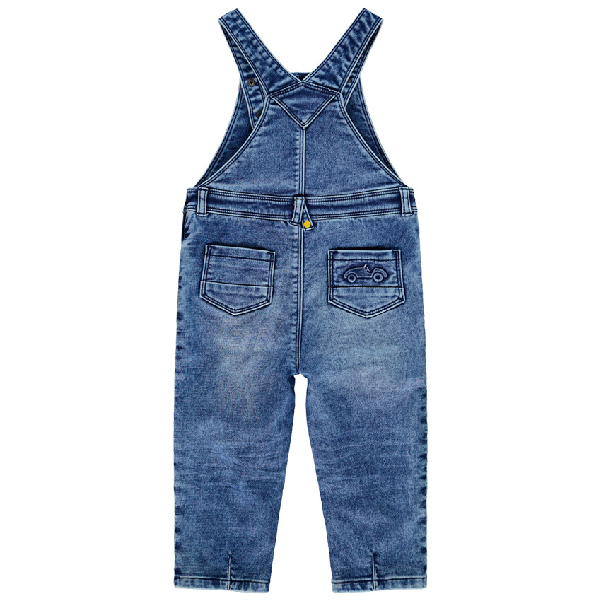 Salopette longue en denim like pour bébé garçon 