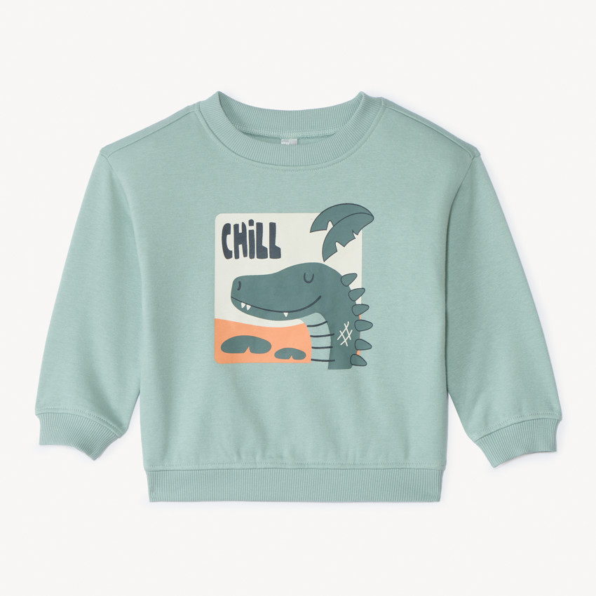 Sweat molleton oversize print crocodile pour bébé garçon