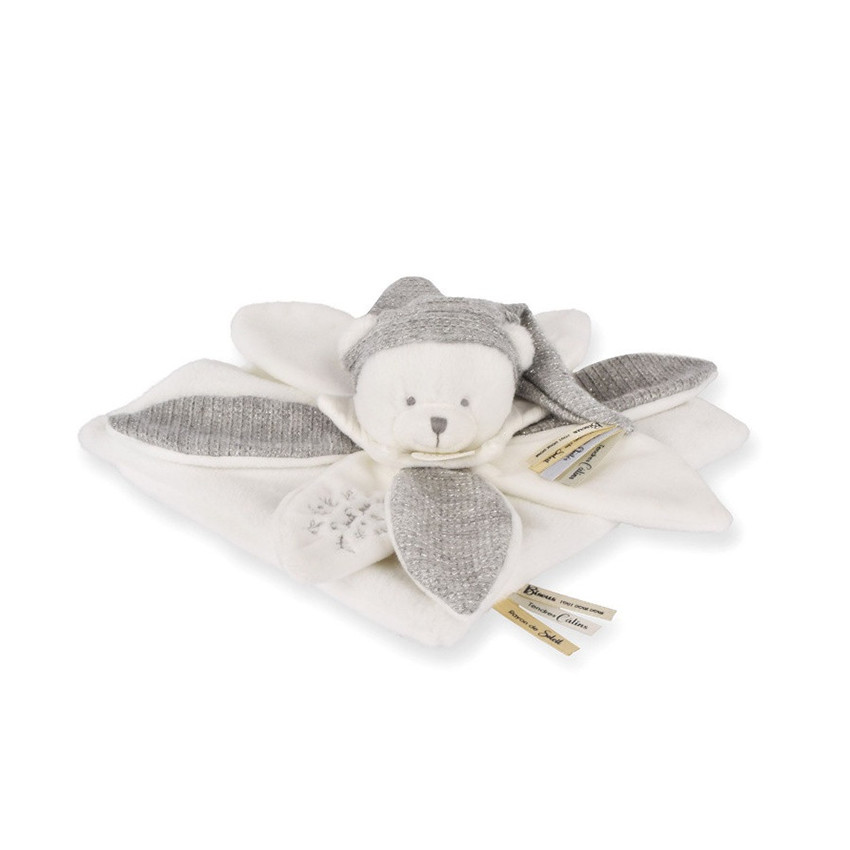 Doudou plat Ours collector argenté anniversaire 25 ans  