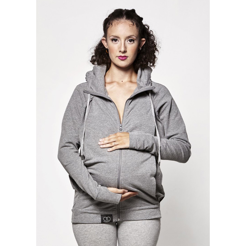 Le sweat du parent taille M unisexe - Gris chiné 