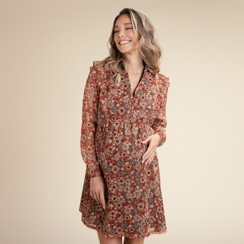 Robe de grossesse et d'allaitement imprimé floral