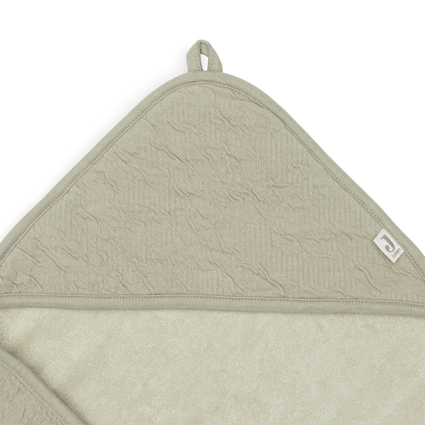 Cape de bain éponge 75 x 75 cm Soft Waves olive 