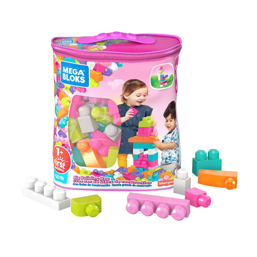 Sac 60 Blocs - Rose (Mega Bloks) - Image 1