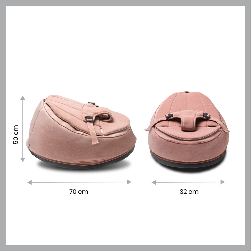 Transat et balancelle 2-en-1 Doomoo Seat'n'Swing - Rose 