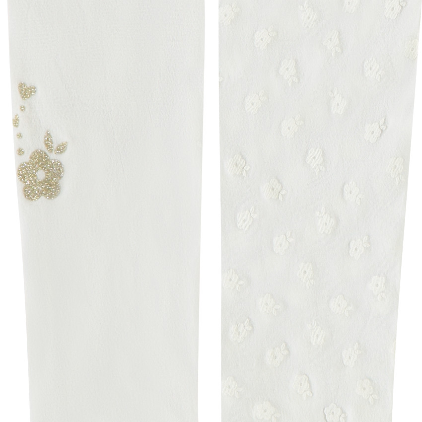 Lot de 2 paires de collants fins fantaisie pour bébé fille 
