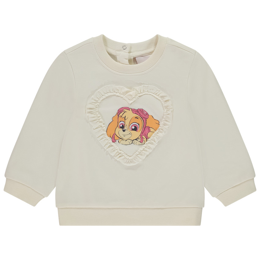 Sweat à cœur volanté et print Stella Pat'Patrouille pour bébé fille 