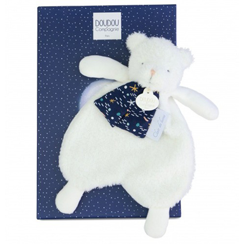 Doudou plat ours Luminescent 26cm Clair de Lune 