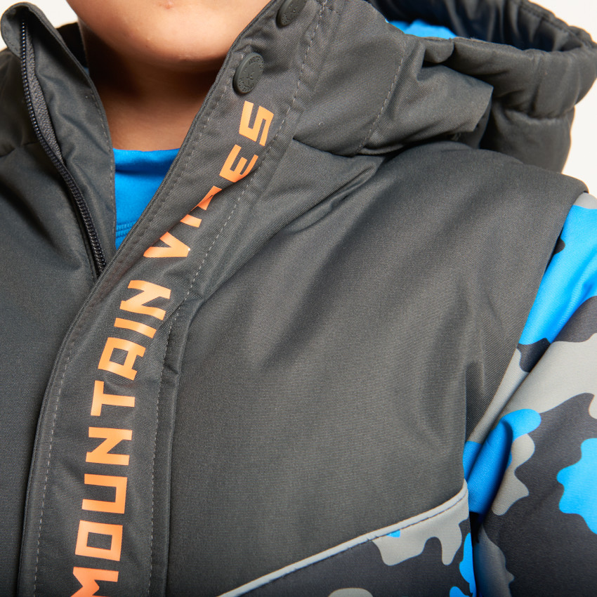 Combinaison de ski imprimé camouflage pour garçon  