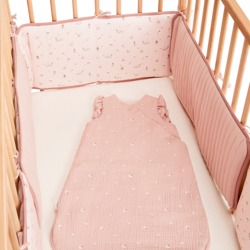 Lot de 5 protèges barreaux modulables Promenade Bucolique rose 