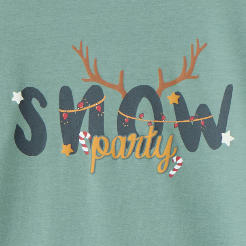 Sous-pull col montant printé Noël pour garçon 