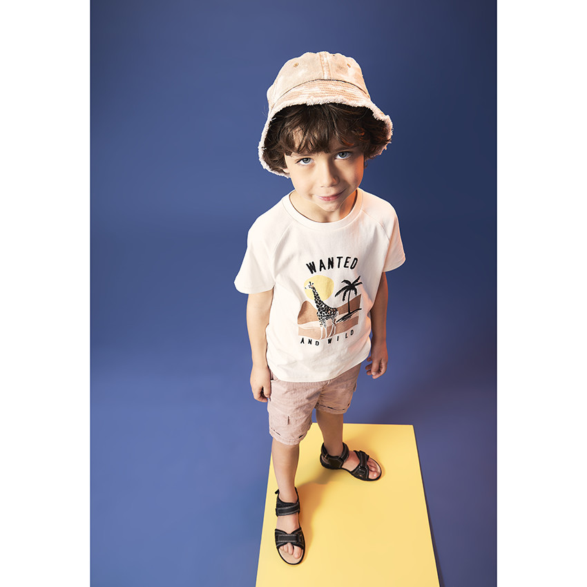 T-shirt manches courtes en jersey print fantaisie pour garçon