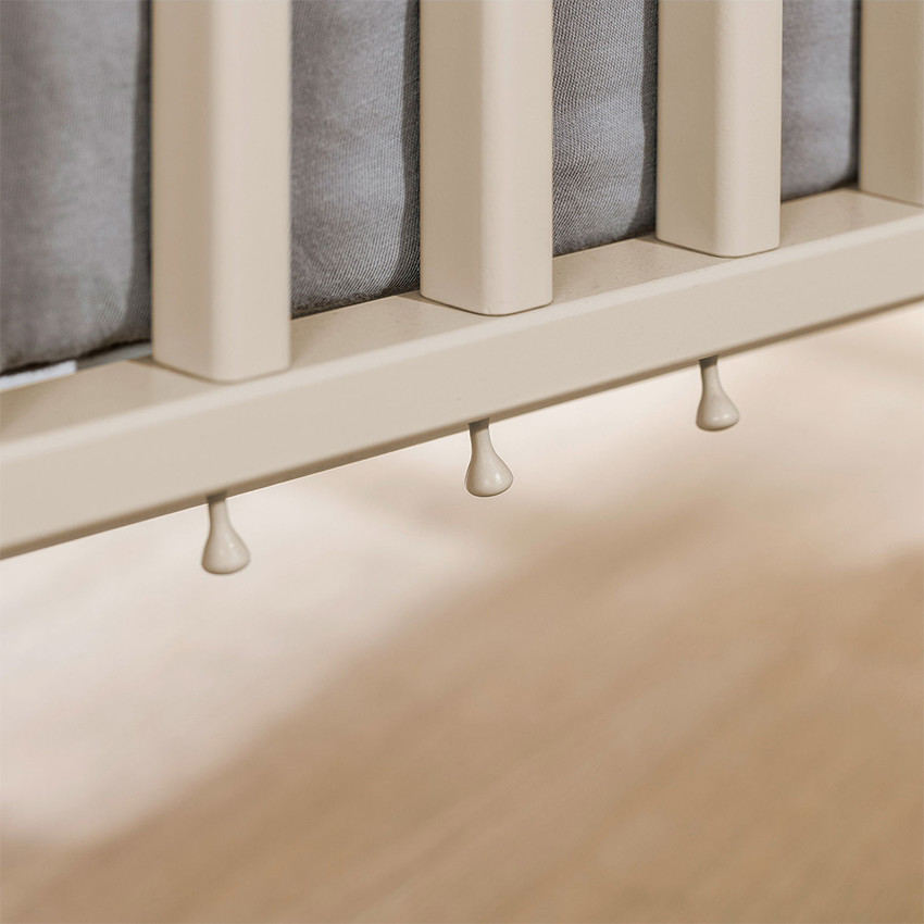 Lit bébé évolutif 70 x 140 cm Eefje beige cachemire/groovy oak 