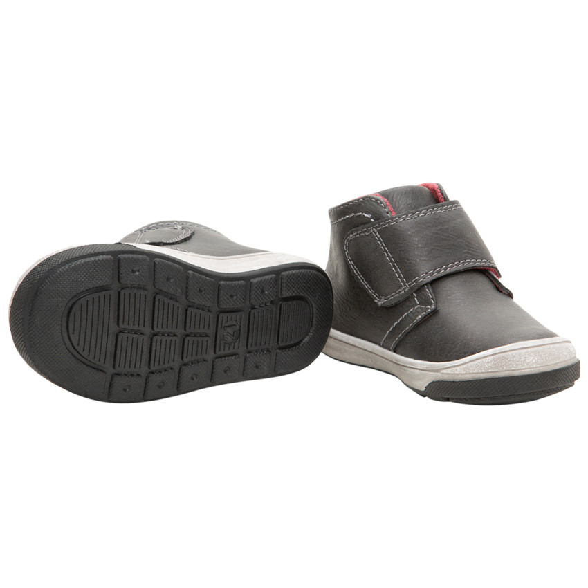 Baskets montantes effet cuir avec large scratch 