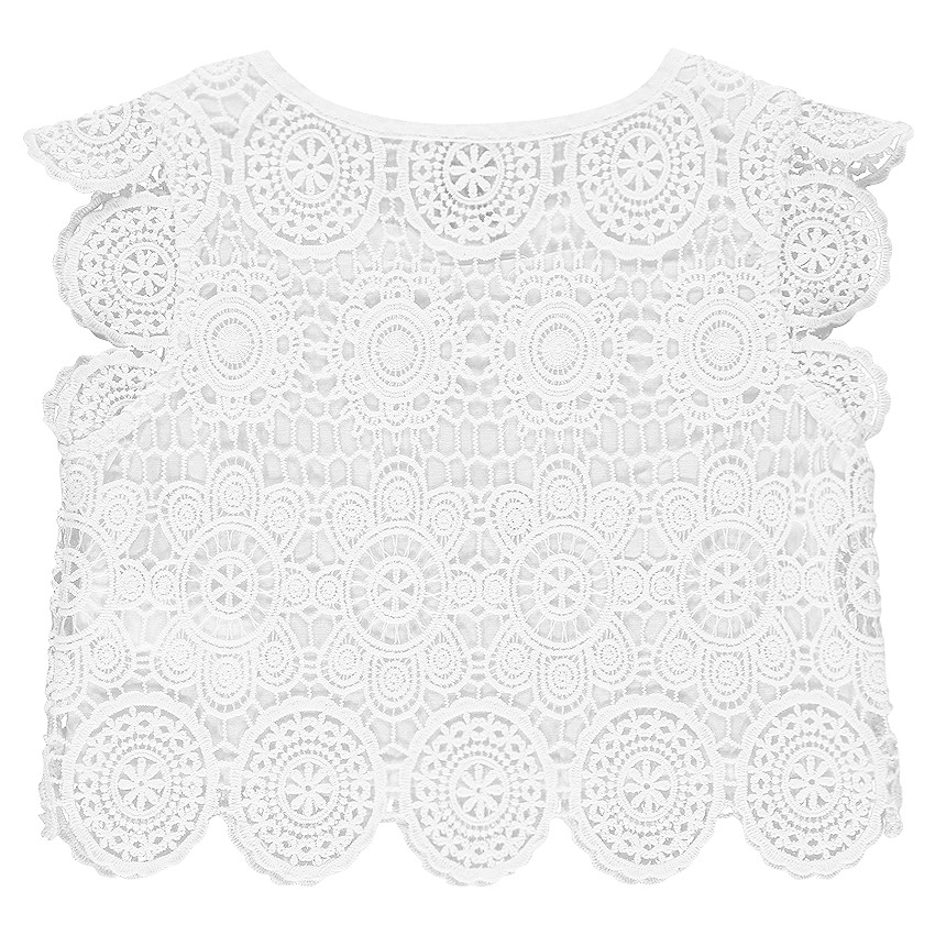 Top court manches courtes en crochet 