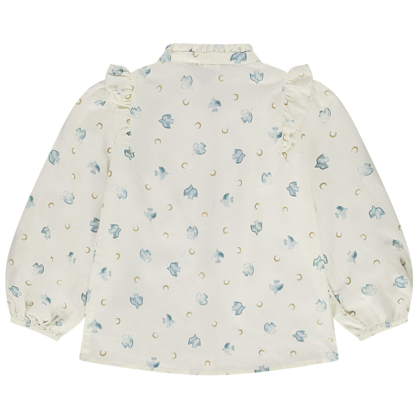 Chemise manches longues en lyocell imprimé fantaisie pour fille 