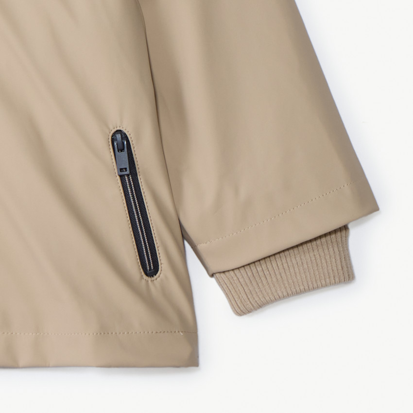 Parka gomme à capuche ludique pour bébé garçon 