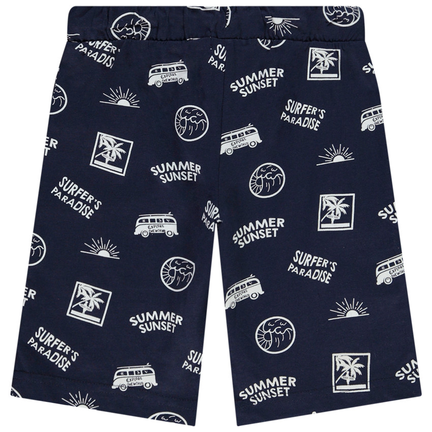 Pyjama 2 pièces en jersey imprimé fantaisie pour garçon 
