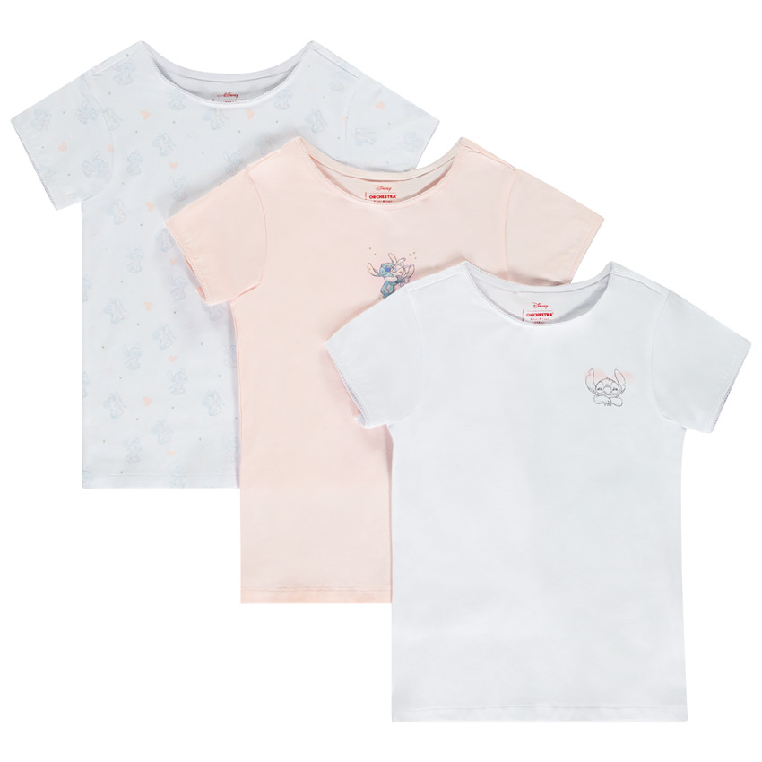 Lot de 3 maillots de corps fantaisie Stitch Disney pour fille