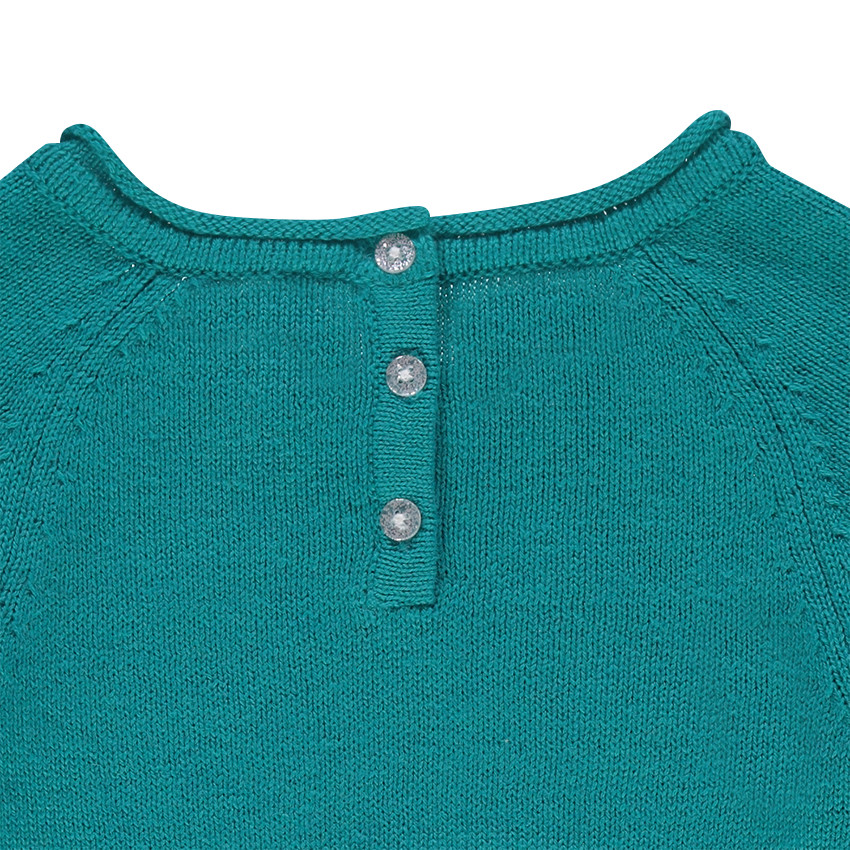 Robe manches longues en tricot motifs jacquard 