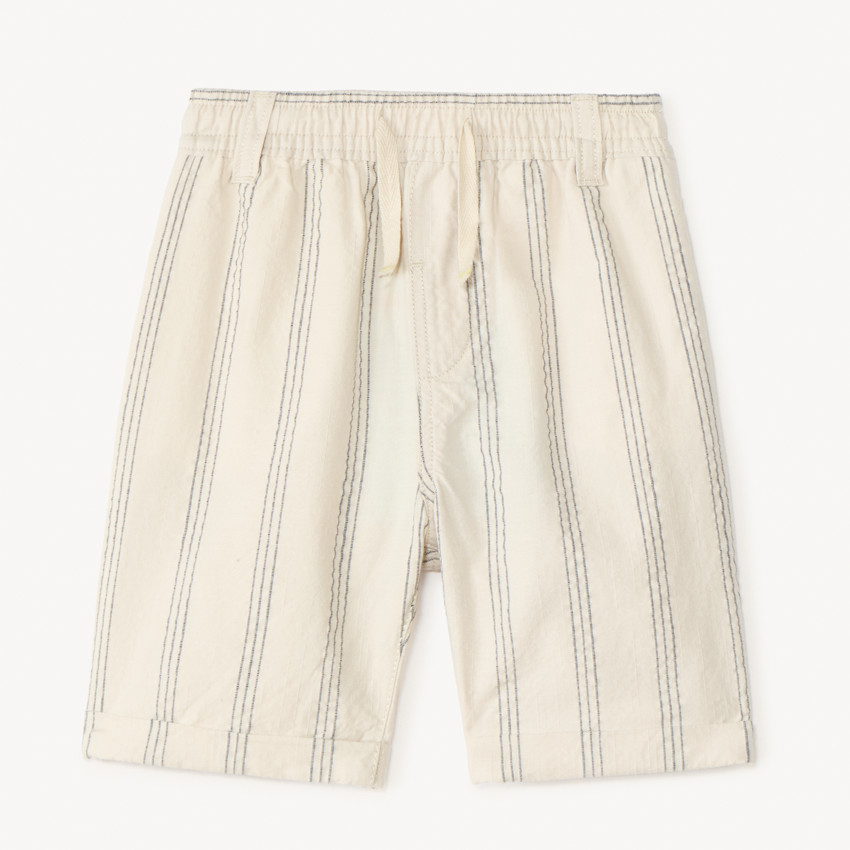 Bermuda en toile rayé pour bébé garçon