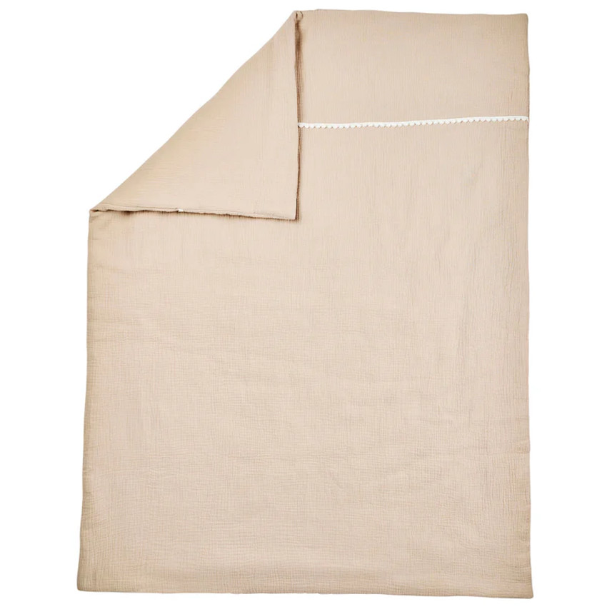 Couverture - gaze de coton - Fanfan - Sable - 100x135 cm