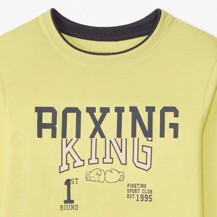 T-shirt manches longues print boxe pour garçon 