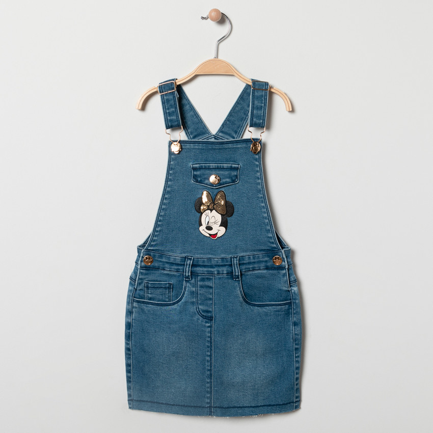 Robe salopette en jean Minnie Disney pour fille 